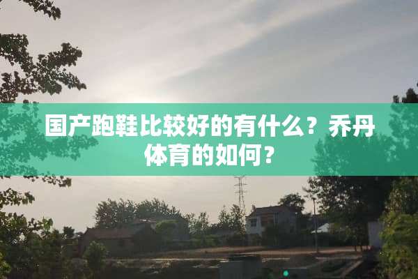 国产跑鞋比较好的有什么？乔丹体育的如何？