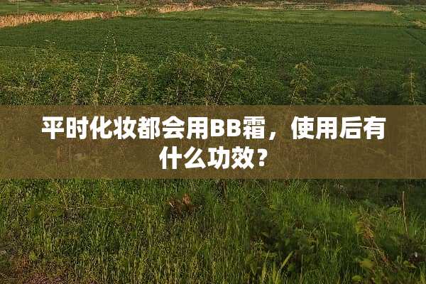 平时化妆都会用BB霜，使用后有什么功效？