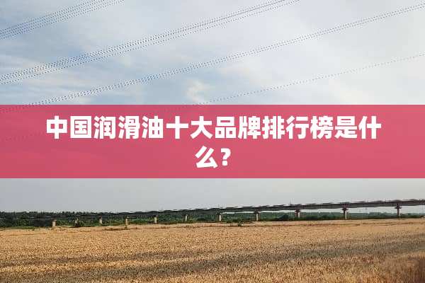 中国润滑油十大品牌排行榜是什么？