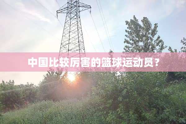 中国比较厉害的篮球运动员？