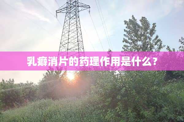 *癖消片的药理作用是什么？