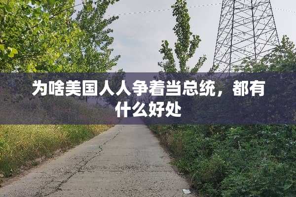 为啥美国人人争着当总统，都有什么好处