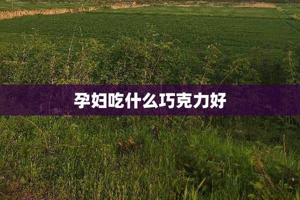 孕妇吃什么巧克力好