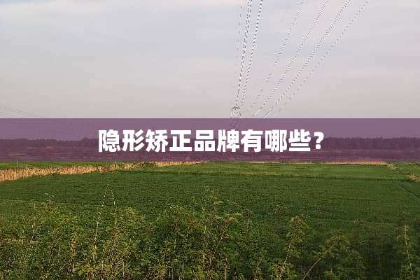 **矫正品牌有哪些？