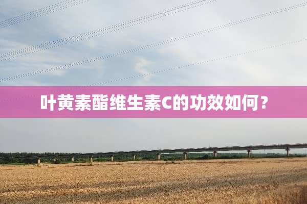 叶黄素酯维生素C的功效如何？