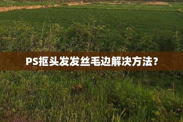 PS抠头发发丝毛边解决方法？