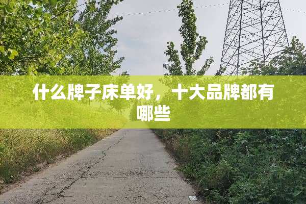 什么牌子床单好，十大品牌都有哪些