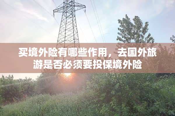 买境外险有哪些作用，去国外旅游是否必须要投保境外险
