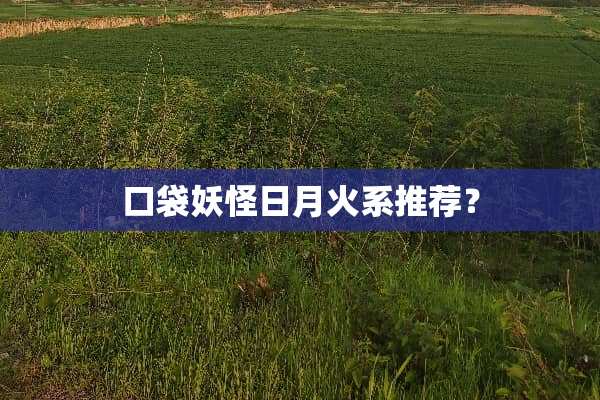 口袋妖怪日月火系推荐？