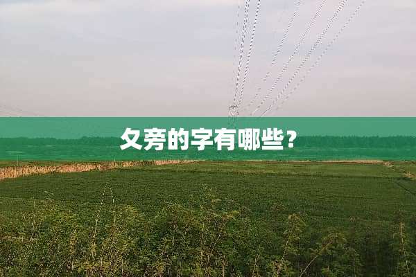夂旁的字有哪些？