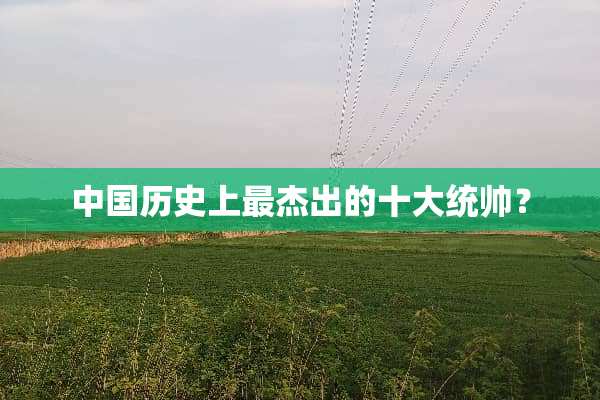 中国历史上最杰出的十大统帅？