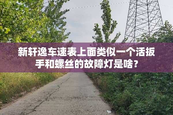 新轩逸车速表上面类似一个活扳手和螺丝的故障灯是啥？