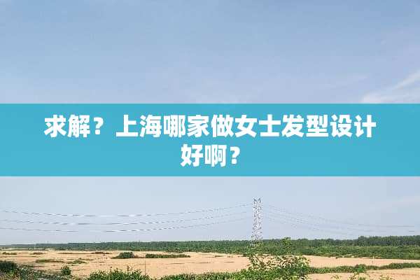 求解？上海哪家做女士发型设计好啊？