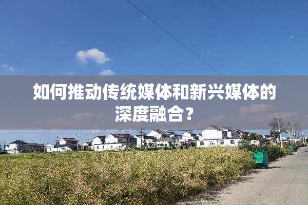 如何推动传统媒体和新兴媒体的深度融合？