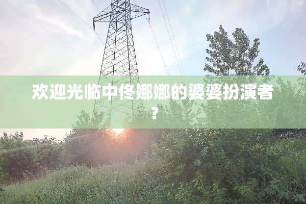 欢迎光临中佟娜娜的婆婆扮演者？