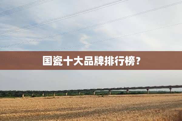 国瓷十大品牌排行榜？