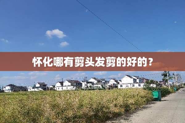 怀化哪有剪头发剪的好的？