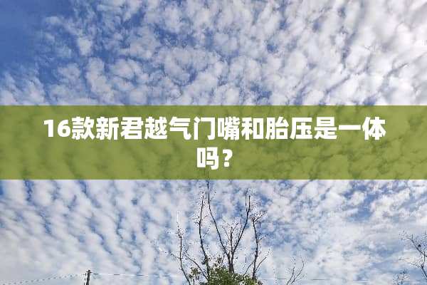 16款新君越气门嘴和胎压是一体吗？