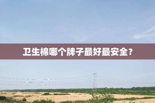 卫生棉哪个牌子最好最安全？