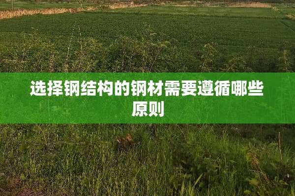 选择钢结构的钢材需要遵循哪些原则