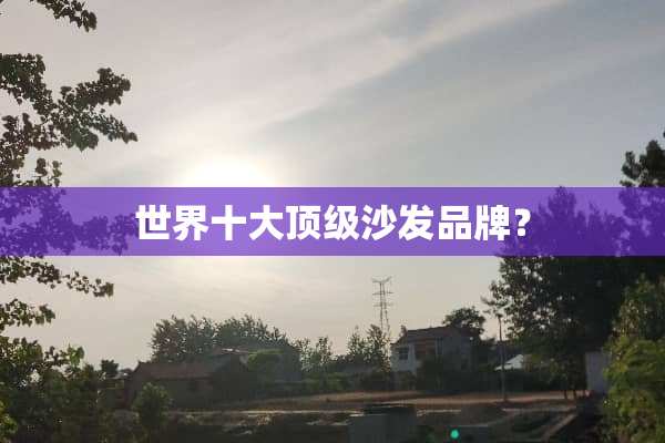 世界十大**沙发品牌？