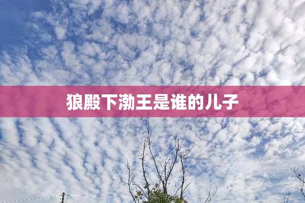 狼殿下渤王是谁的儿子