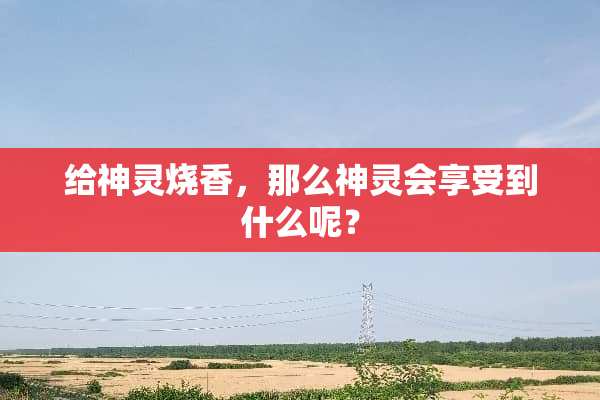 给神灵烧香，那么神灵会享受到什么呢？