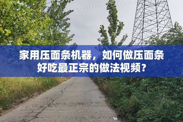家用压面条机器，如何做压面条好吃最正宗的做法视频？
