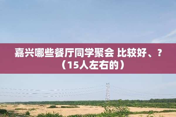 嘉兴哪些餐厅同学聚会 比较好、？（15人左右的）