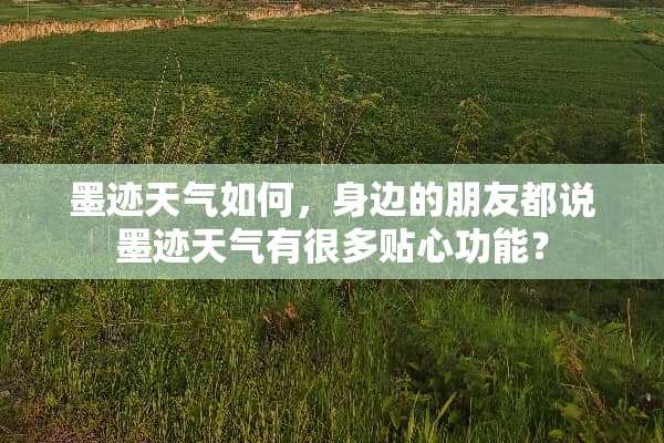 墨迹天气如何，身边的朋友都说墨迹天气有很多贴心功能？