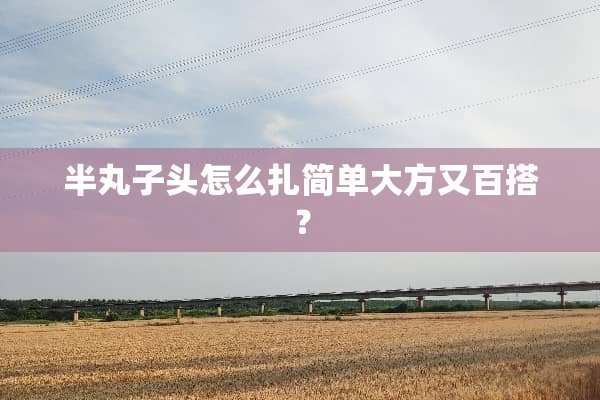 半丸子头怎么扎简单大方又百搭？