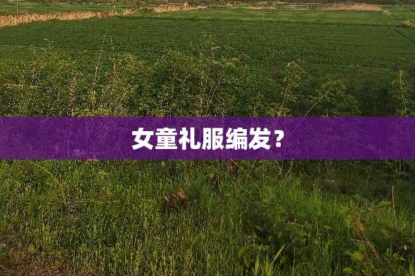 女童礼服编发？