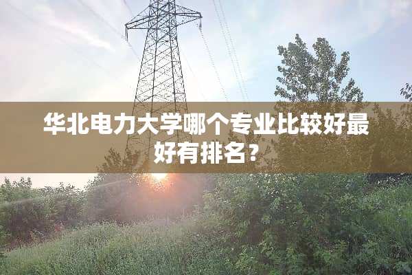华北电力大学哪个专业比较好最好有排名？