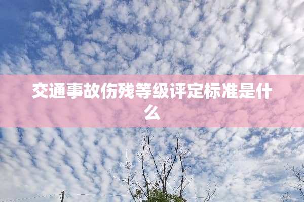 交通事故伤残等级评定标准是什么
