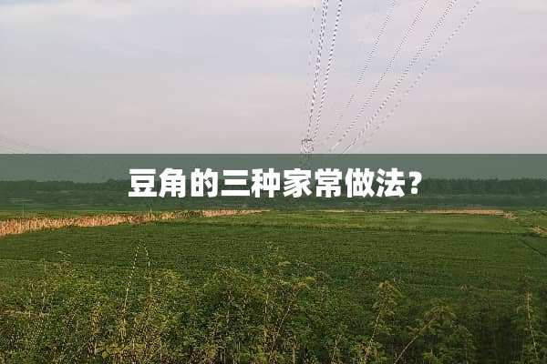 豆角的三种家常做法？