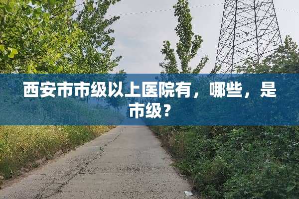 西安市市级以上医院有，哪些，是市级？