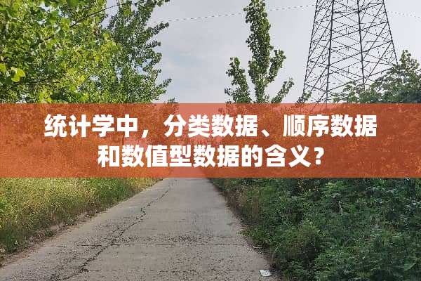 统计学中，分类数据、顺序数据和数值型数据的含义？
