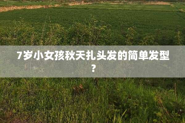 7岁小女孩秋天扎头发的简单发型？