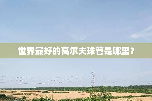 世界最好的高尔夫球管是哪里？