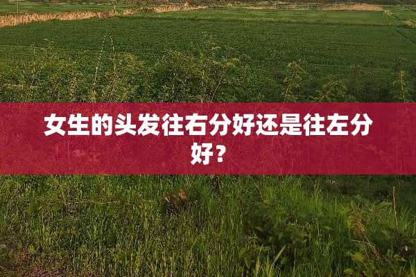女生的头发往右分好还是往左分好？