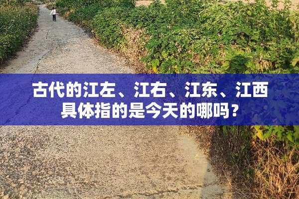 古代的江左、江右、江东、江西具体指的是今天的哪吗？
