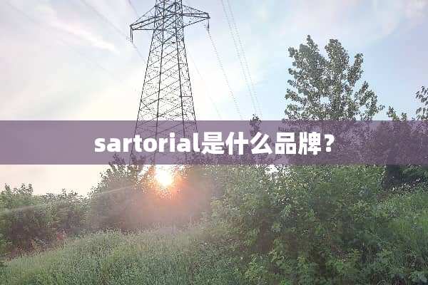sartorial是什么品牌？
