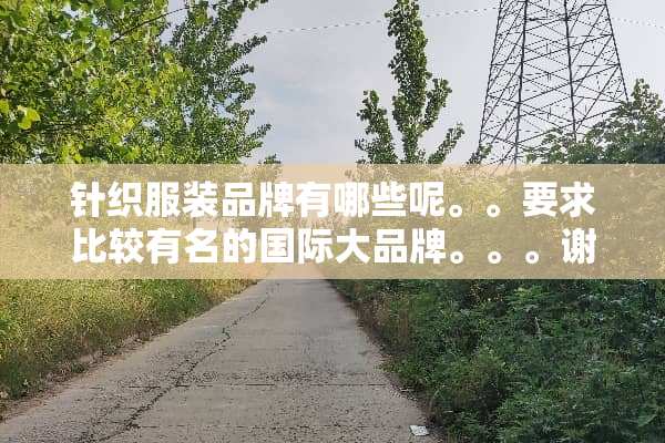 针织服装品牌有哪些呢。。要求比较有名的国际大品牌。。。谢谢