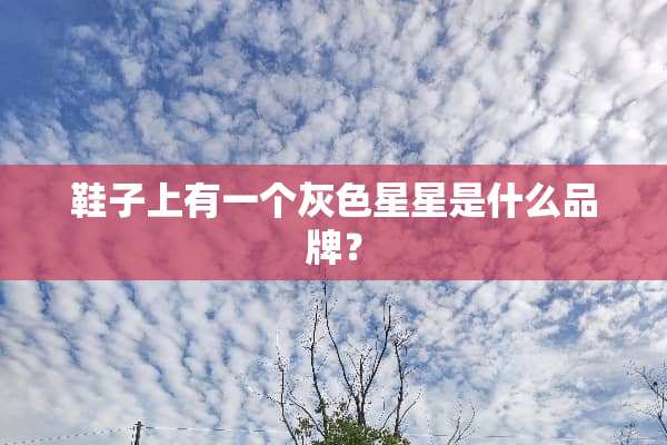 鞋子上有一个灰色星星是什么品牌？