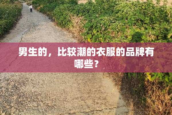 男生的，比较潮的衣服的品牌有哪些？