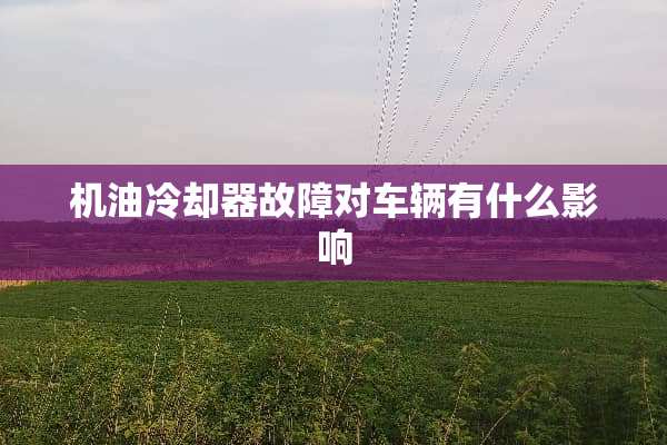 机油**器故障对车辆有什么影响