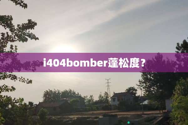 i404bomber蓬松度？