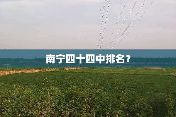 南宁四十四中排名？
