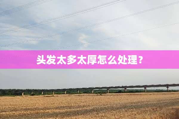 头发太多太厚怎么处理？