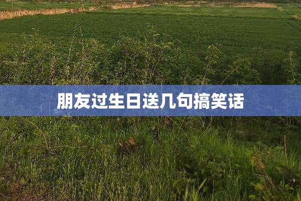 朋友过生日送几句搞笑话